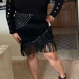 Fashion to Figure Fringe Skirt